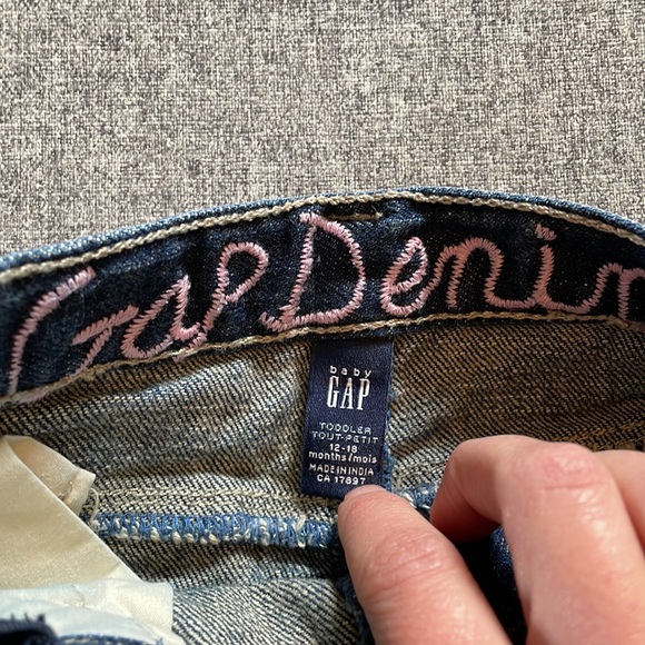 2/$15 Embroidered Baby Gap Denim Skirt - Picture 5 of 8